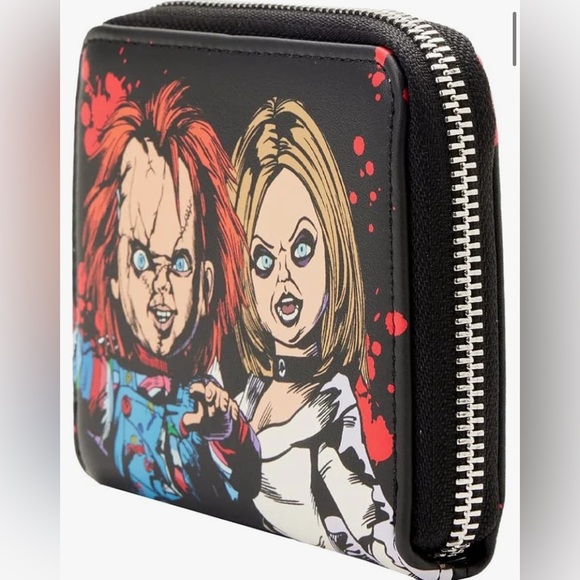 Loungefly Universal Bride Of Chucky Happy Couple Tiffany Zip-Around Wallet New - Picture 8 of 9